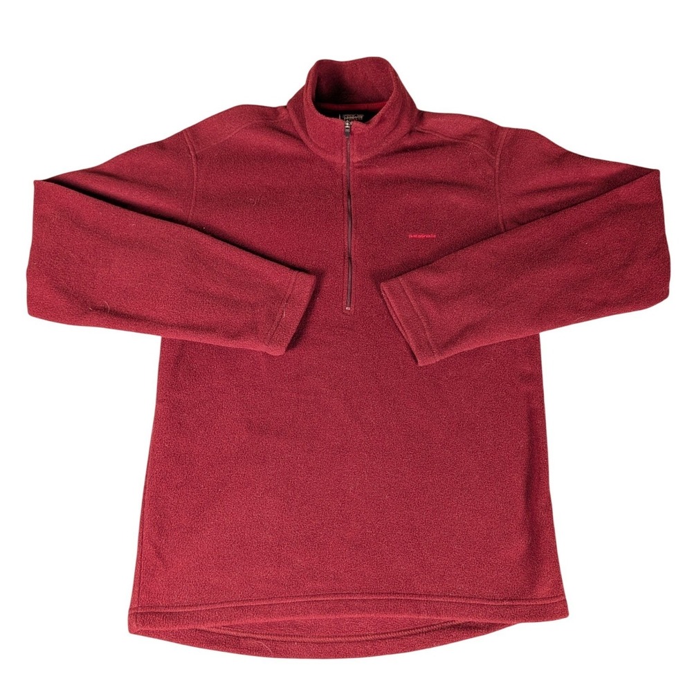 Patagonia Capilene Fleece Quarter‎ Zip Pullover Men's Red Size S